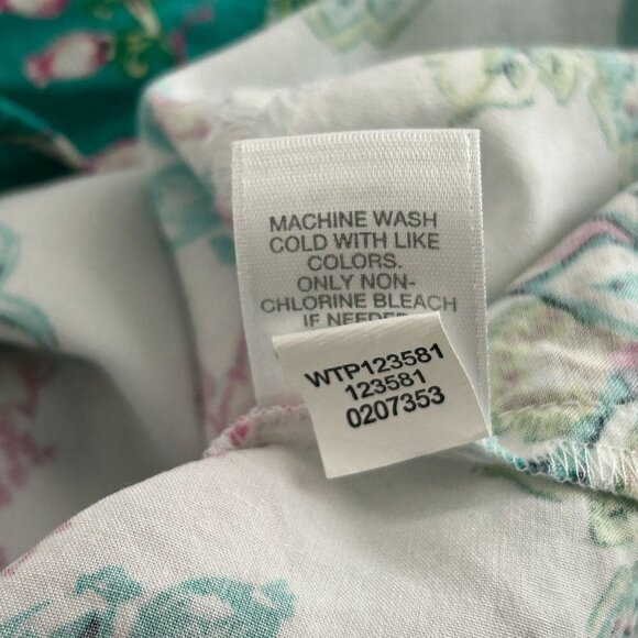 J Jill Blouse Womens Size S White Multicolor Floral Sleeveless Rayon Pullover - Picture 6 of 8